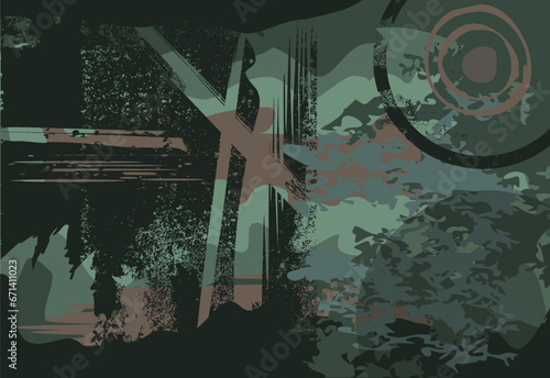 Vektor Hintergrund - Abstrakte Militärische Grunge und Camouflage Muster