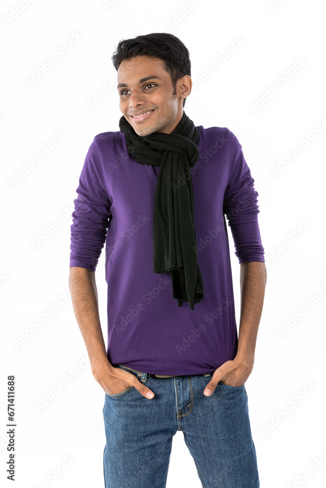 Fototapeta premium Happy young Indian man