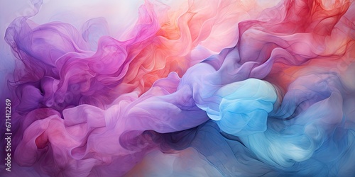 An abstract watercolor painting with a blend of soothing pastel colors, evoking a sense of calm and creativity. Concept of artistic inspiration by Generative AI