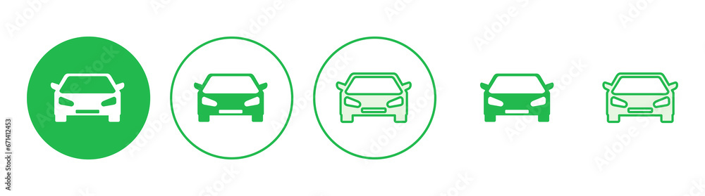 Car icon set. car vector icon. small sedan Car icon set. car vector icon. small sedan