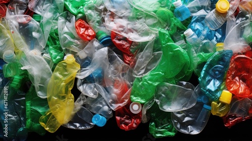 Close-up of plastic recycling symbol 04 PE-LD (Low-density polyethylene) Plastic packaging
