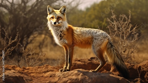 Indian Fox Wildlife Rare Animal © HN Works
