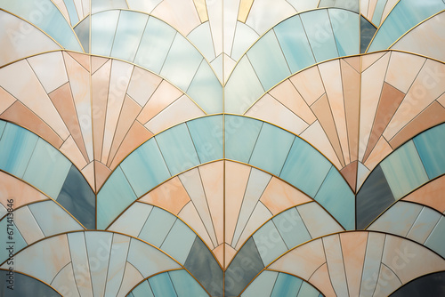 art deco style marble tiles in pastel colors