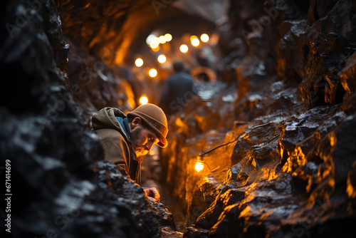 Miners at work. © mitarart