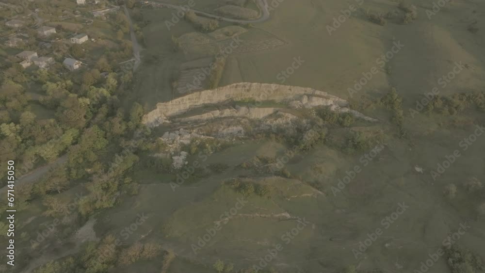 Aerial view of village in Chiatura, Georgia