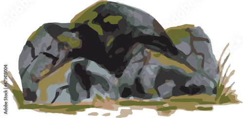 rock png or rock isolated on white background