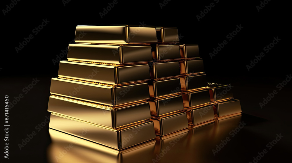 A bunch of gold bars are on a computer keyboard. A bunch of gold bars are on a computer keyboard.