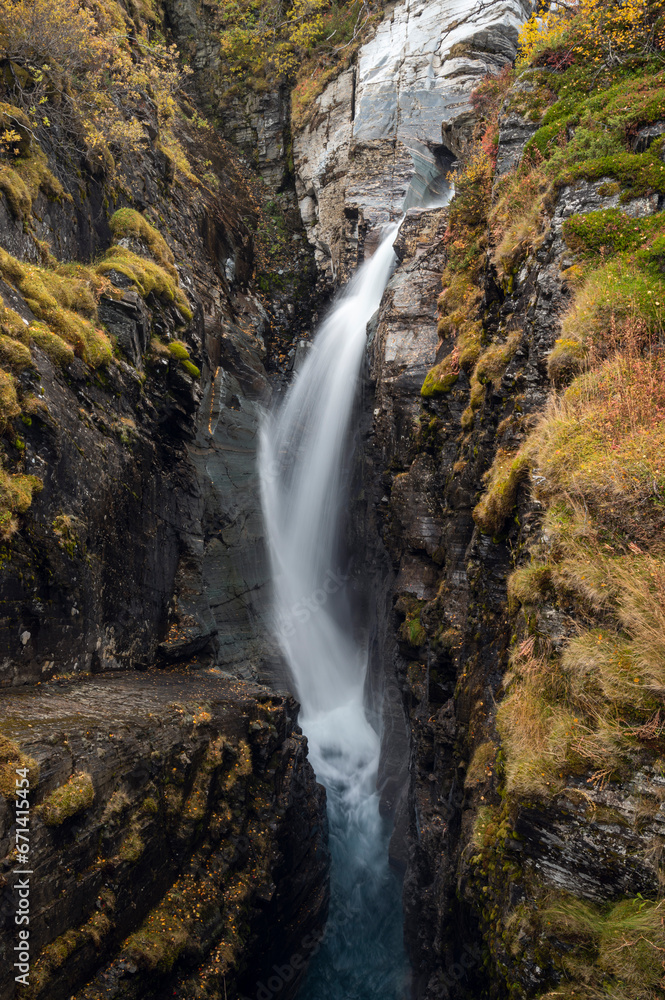 A Waterfall in Swedish Lapland