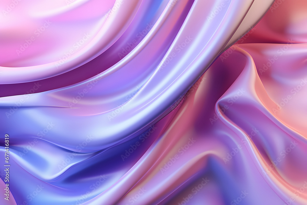 Obraz premium Iridescent gradient crumpled silk fiber background.
