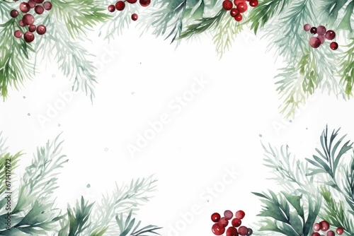 watercolor christmas frame background