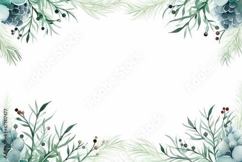 watercolor christmas frame background