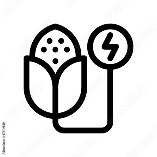 biomass line icon