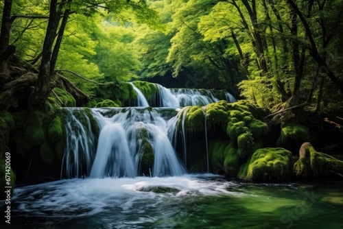 tropical forest waterfall