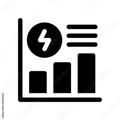 energy costs glyph icon