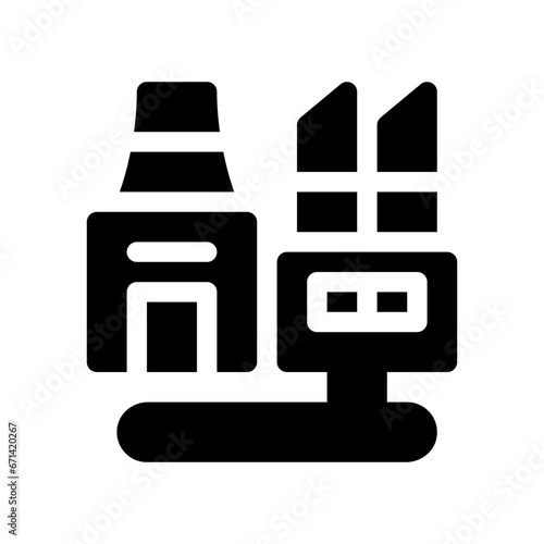 geothermal glyph icon