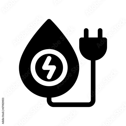 hydro power glyph icon