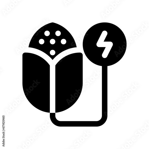 biomass glyph icon