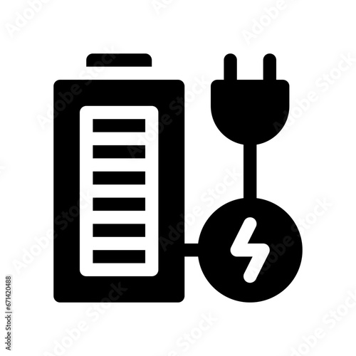 rechargeable glyph icon