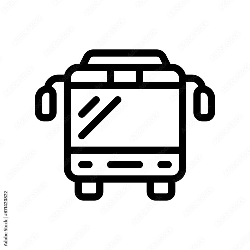 bus line icon bus line icon
