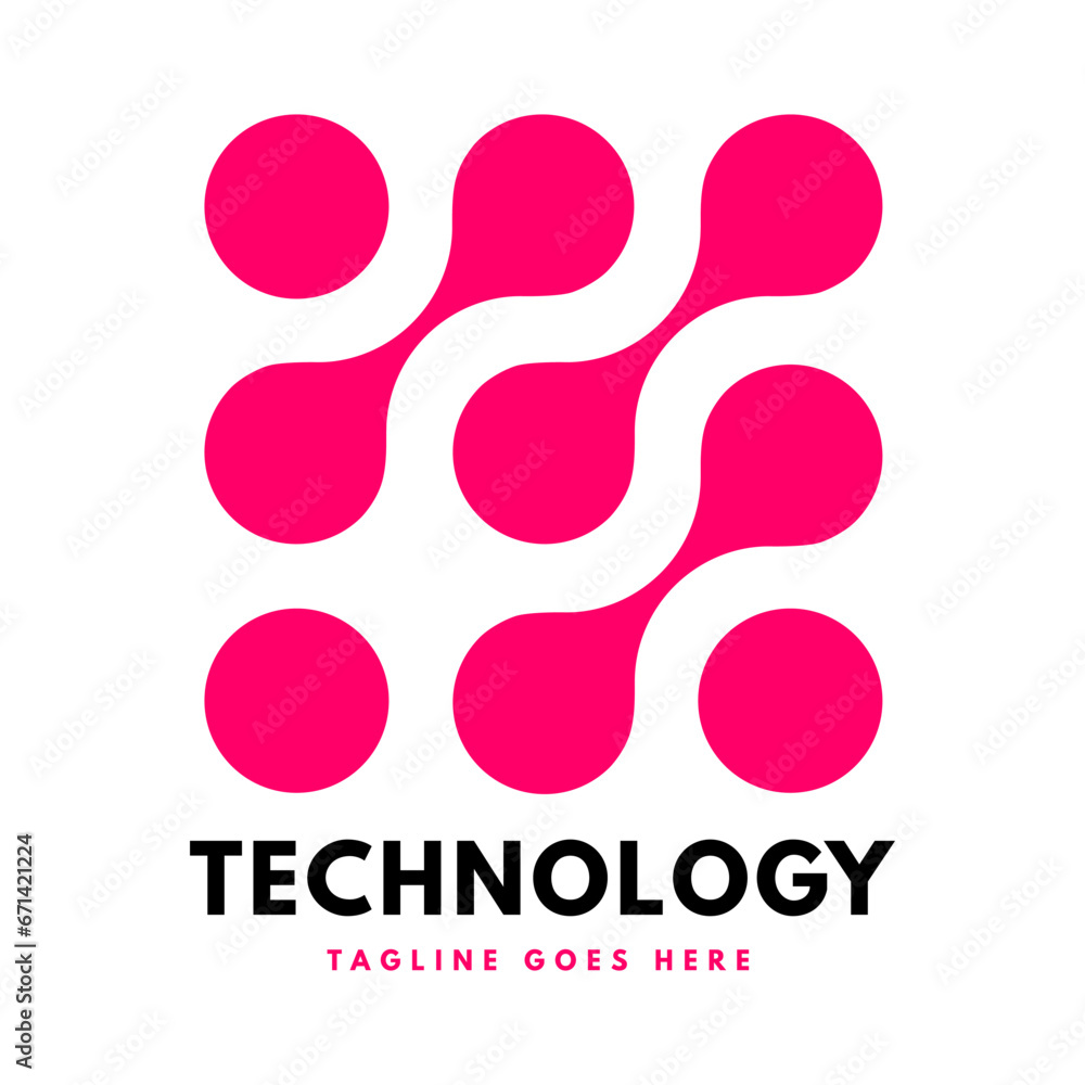 Technology and teamwork logo template design Technology and teamwork logo template design