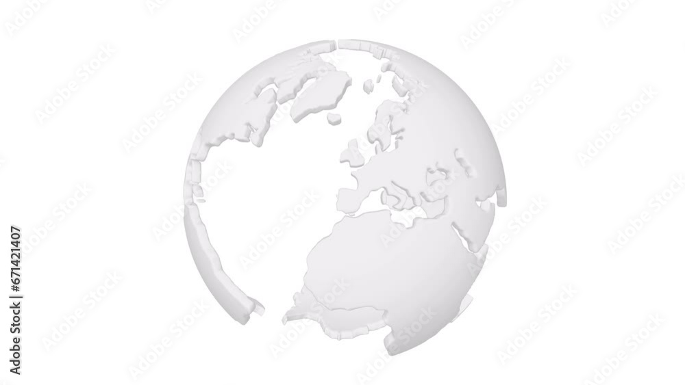 Cartoon planet Earth 3d render icon. Earth day or environment conservation concept. Save green planet concept. 4K FullHD and HD render footage animation on white with alpha matte Cartoon planet Earth 3d render icon. Earth day or environment conservation concept. Save green planet concept. 4K FullHD and HD render footage animation on white with alpha matte