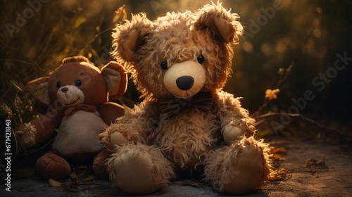 An intricately designed digital representation of a teddy bear, bringing out its delightful features, plushy appearance, and lovable character, as though photographed in high definition © Teddy Bear