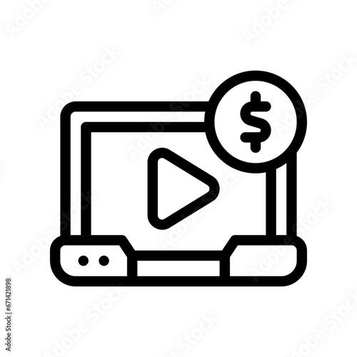 monetization line icon