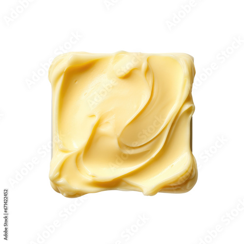 a pat of butter isolated on transparent background