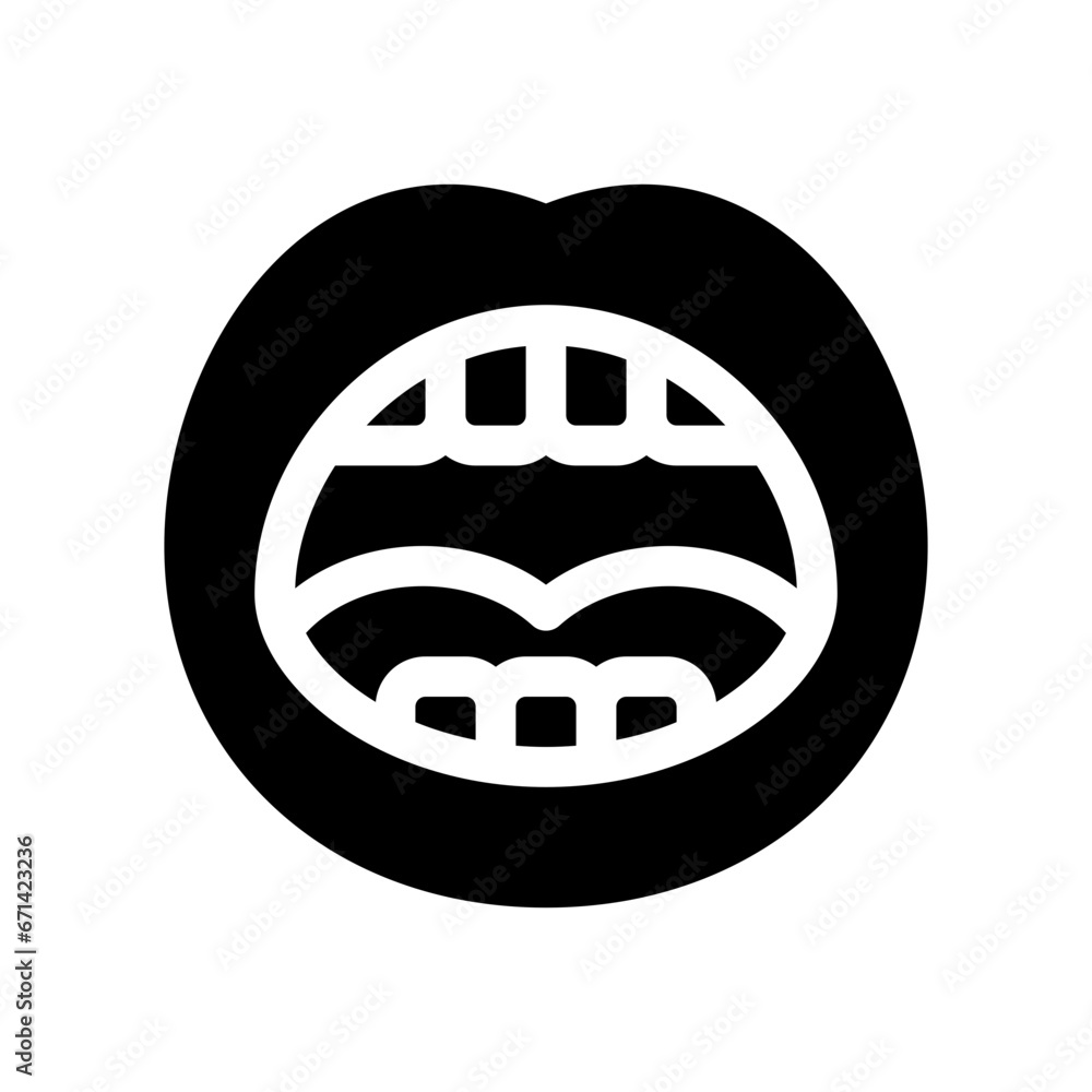 mouth glyph icon mouth glyph icon