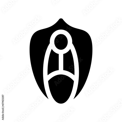 vagina glyph icon