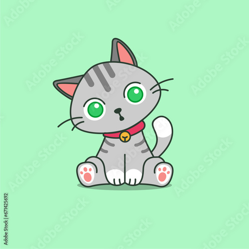 cute green eyed cat
