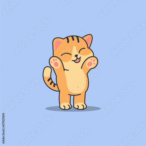 cute cat standing