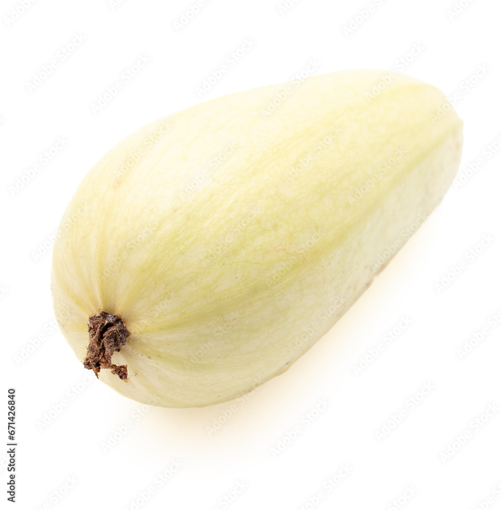 Zucchini isolated white background. Close-up Zucchini isolated white background. Close-up