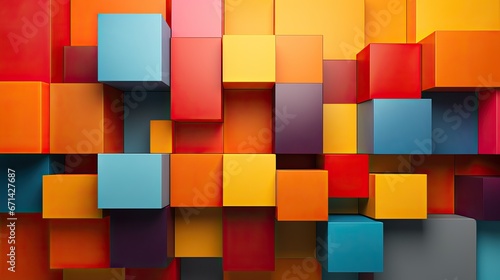 Cubes  multi couleurs superpos  s avec un effet graphique