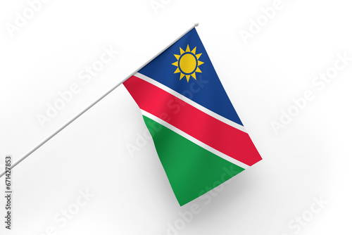 Free Download 3d illustration flag of Namibia. Namibia flag waving isolated on white background with clipping path. flag frame with empty space for your text. - GFXLoad