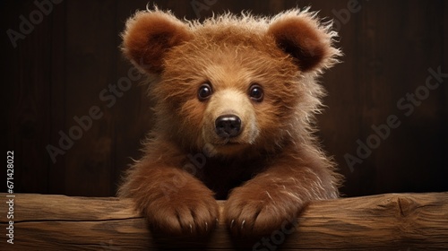 A realistic digital depiction of a teddy bear with a warm and friendly demeanor, capturing its lifelike qualities and endearing presence, akin to an HD photograph