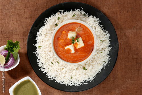 Shahi Paneen & Rice, Indian Dish