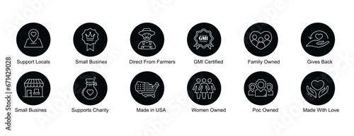 Supporting Local Businesses and Communities. Empower local businesses and communities with our icons. Buy from small, women owned, and POC owned businesses. Make a local impact.