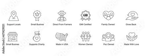 Supporting Local Businesses and Communities. Empower local businesses and communities with our icons. Buy from small, women owned, and POC owned businesses. Make a local impact.