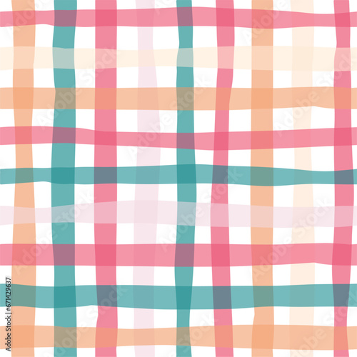 Christmas seamless checkered pattern with colorful stripes for textile prints, wallpaper, gift wrapping paper, backgrounds, etc. EPS 10