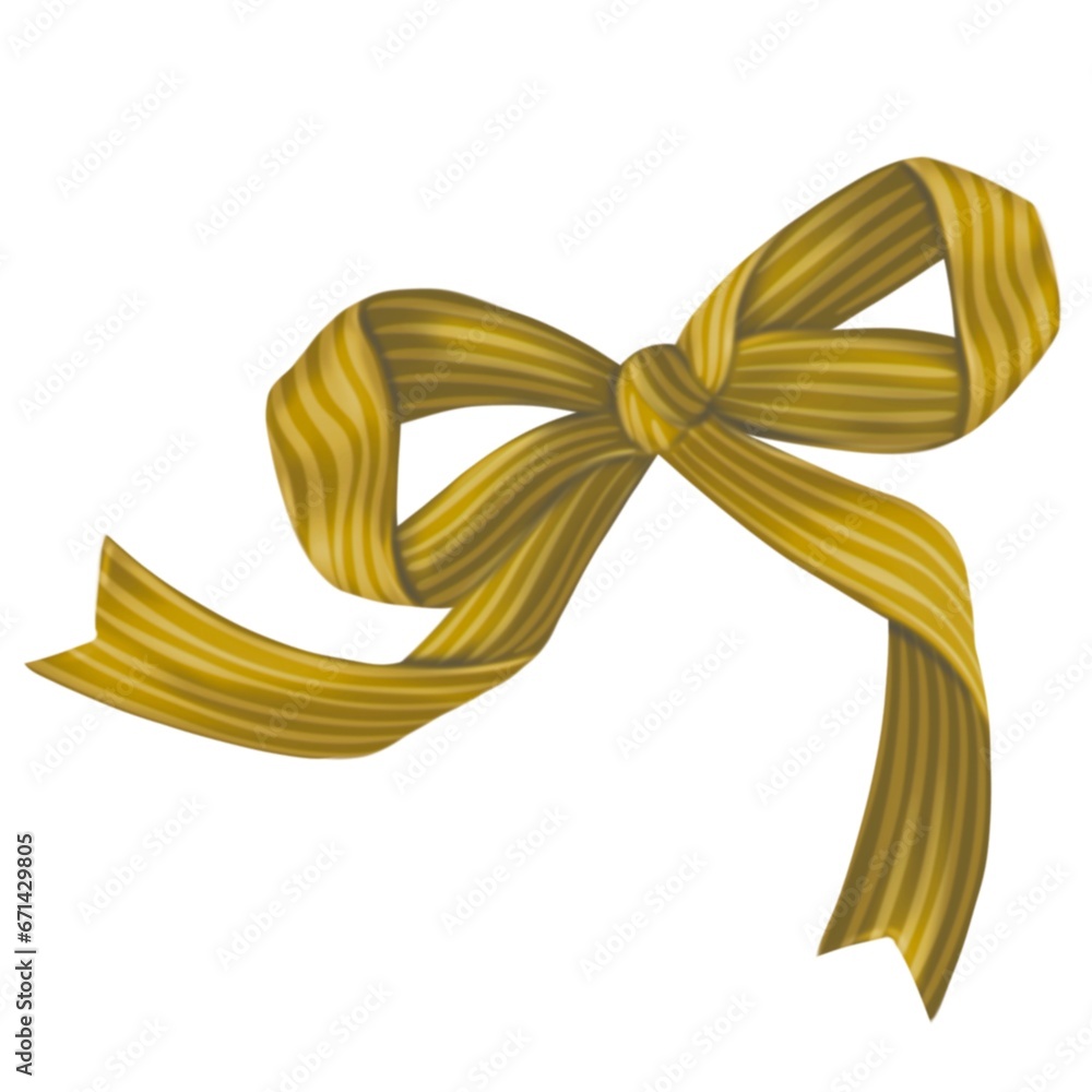 Yellow stripped bow. Yellow stripped bow.