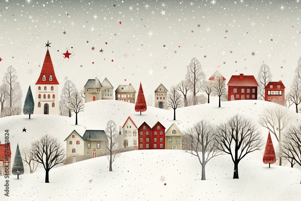 Modern scandinavian christmas card Modern scandinavian christmas card