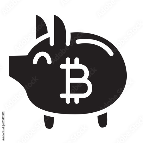 piggie bank bitcoin  photo