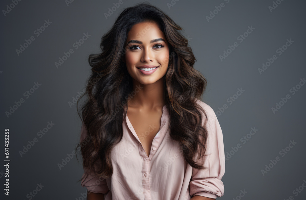 Portrait of a young beautiful woman with long hair Portrait of a young beautiful woman with long hair