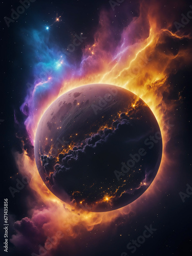 space art planet nebula