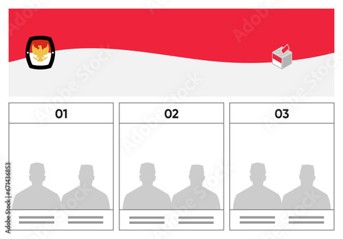 Indonesian presidential election ballot papers