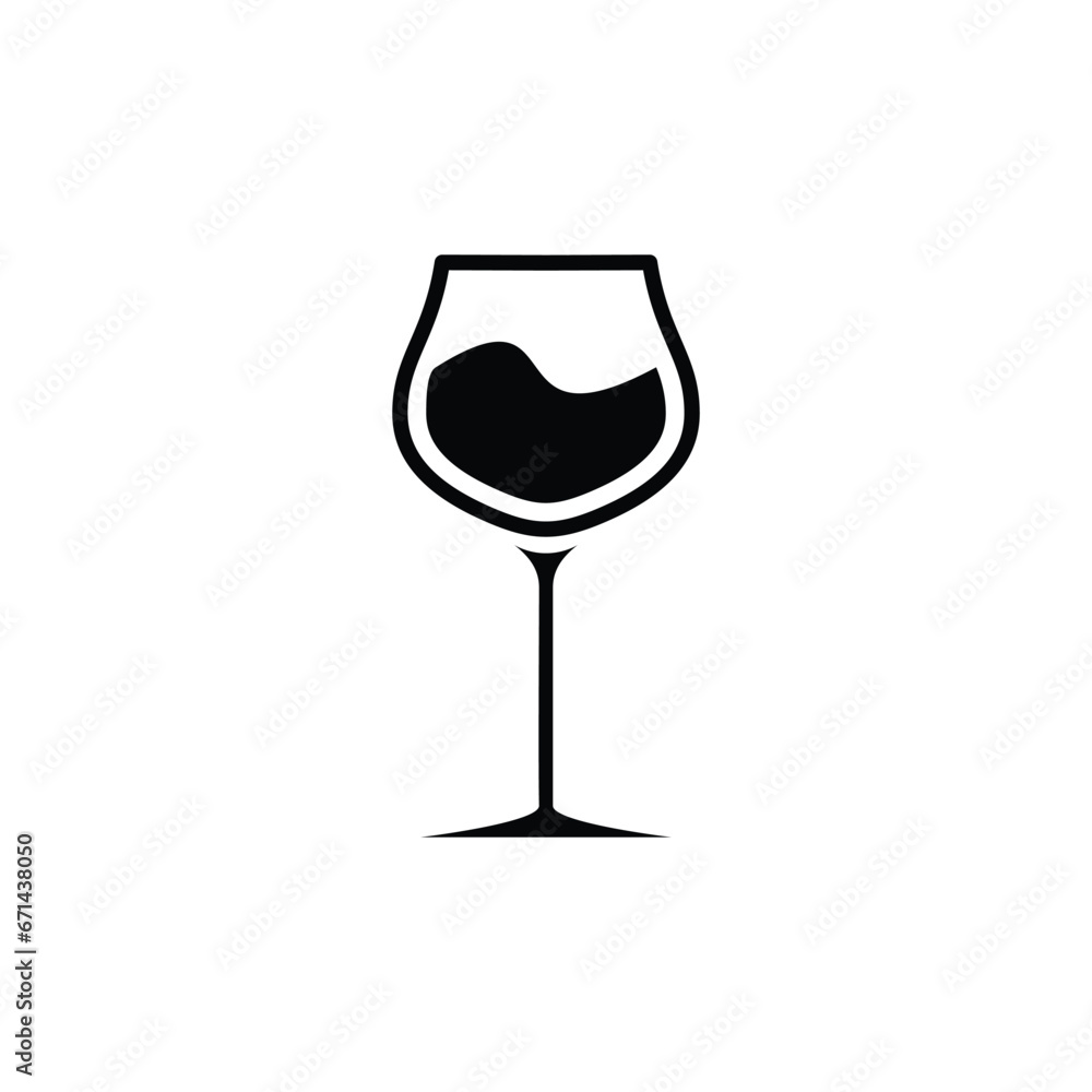 Wine Glass Icon Vector Design template Wine Glass Icon Vector Design template