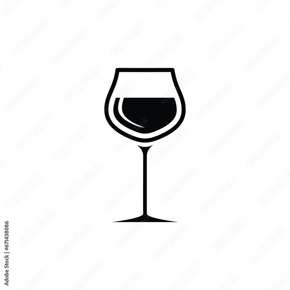 Wine Glass Icon Vector Design template Wine Glass Icon Vector Design template