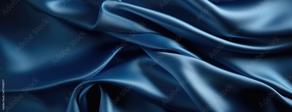 Obraz premium blue silk material background