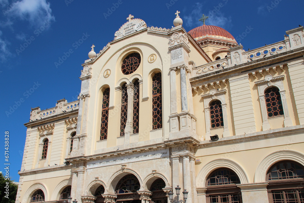 orthodox cathedral (agios minas) in heraklion in crete in greece 